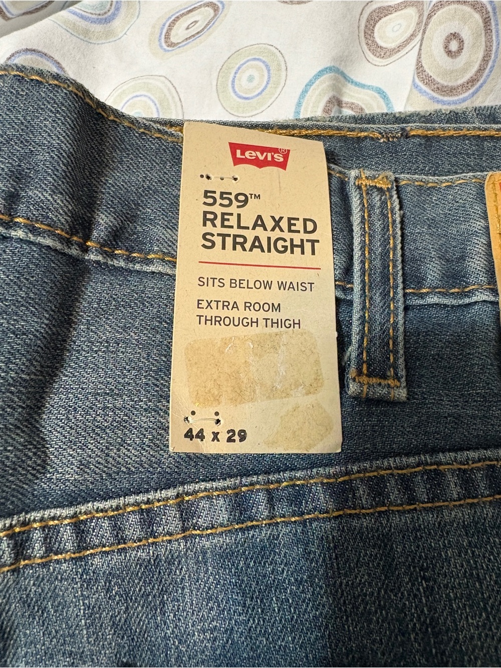 Levi's 559 Relaxed Straight 44x29 Men’s Jeans - Blue